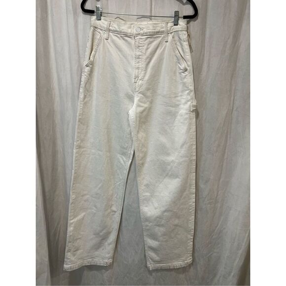Mother Women's White The Stud Finder Sneak Utility Jeans Pants Size 29 NWOT - Picture 5 of 13